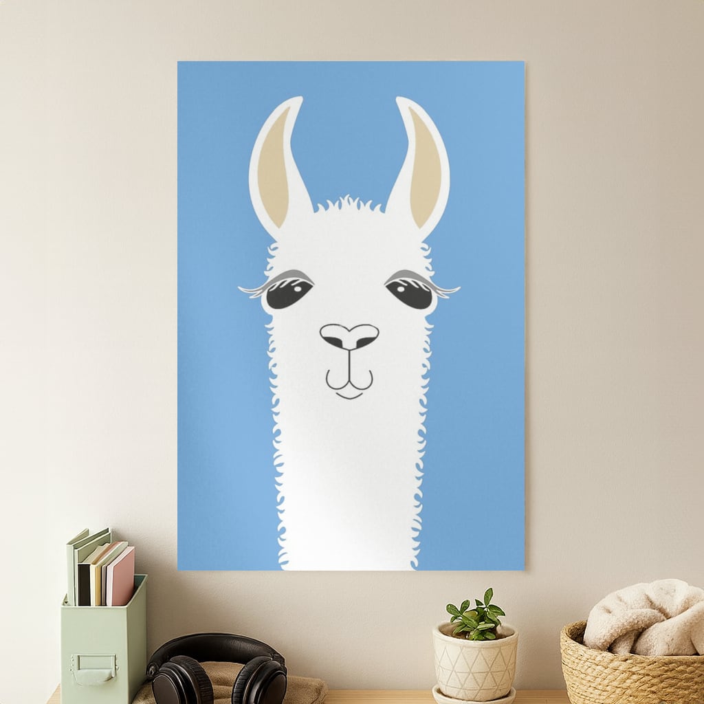 Llama Portrait Poster