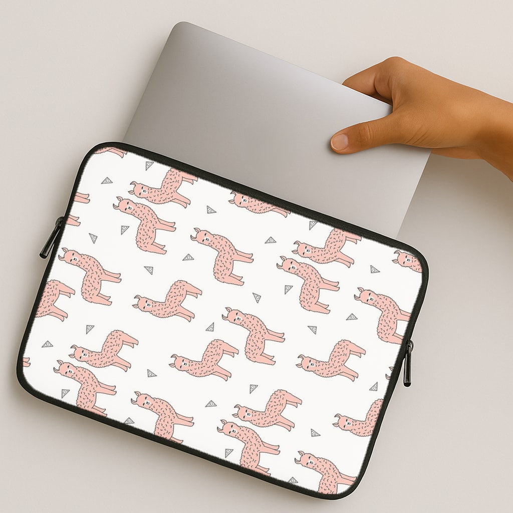 Pale Pink Alpaca Pattern MacBook Case