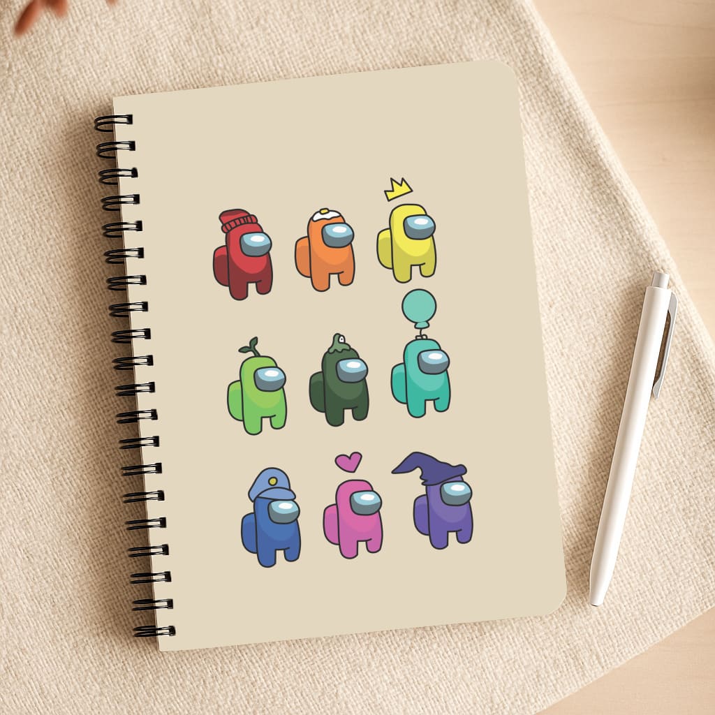Among Gaming characters Notepad