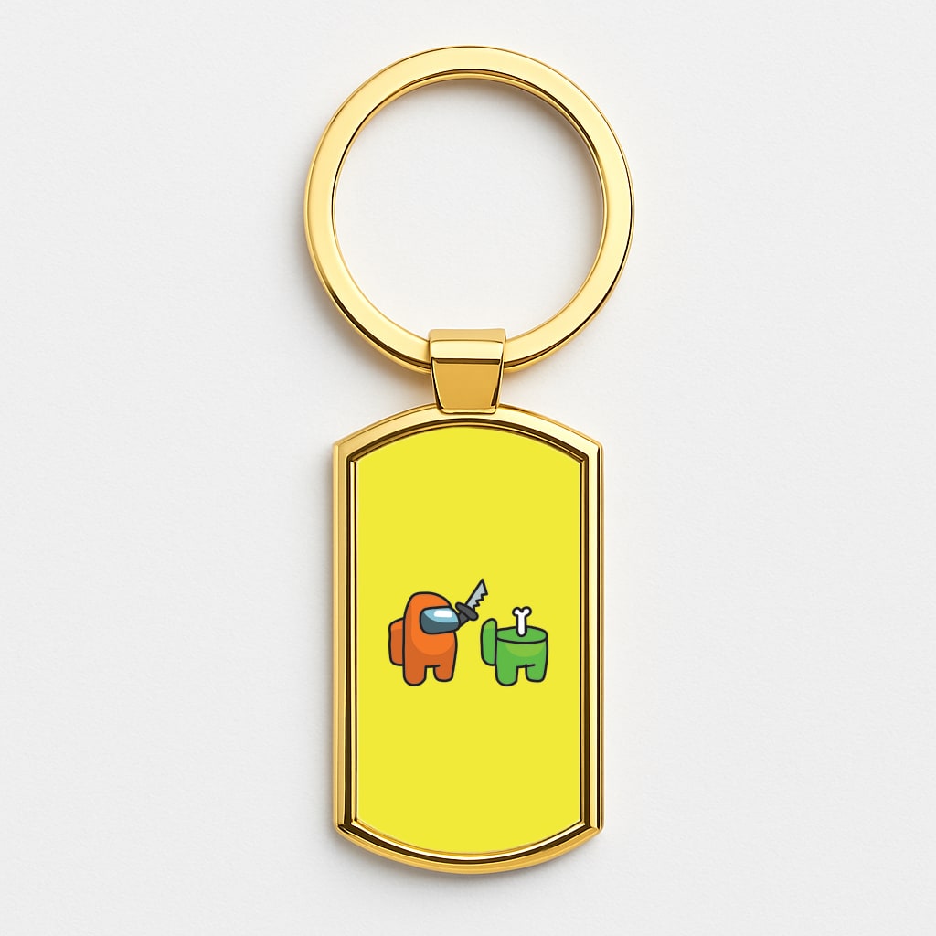 Among Gaming Killed Gold Keyring