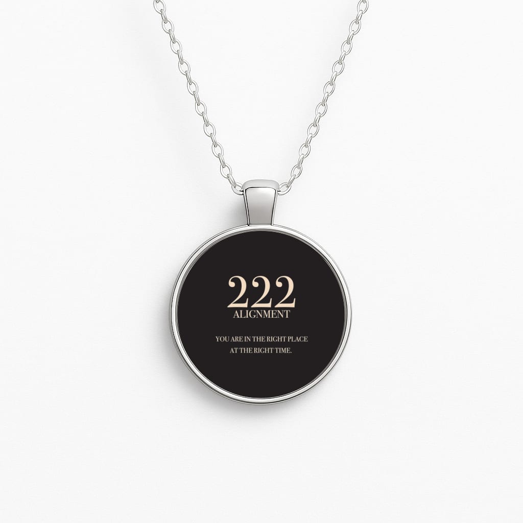 222 - Angel Numbers Circle Necklace