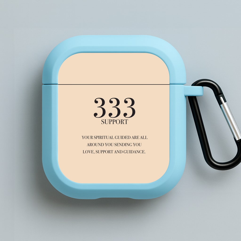 333 - Angel Numbers Blue AirPods Case