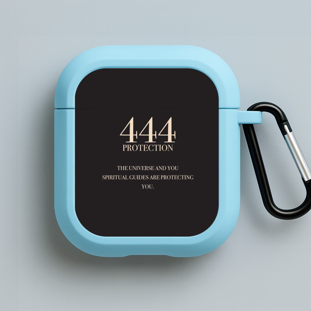 444 - Angel Numbers Blue AirPods Case