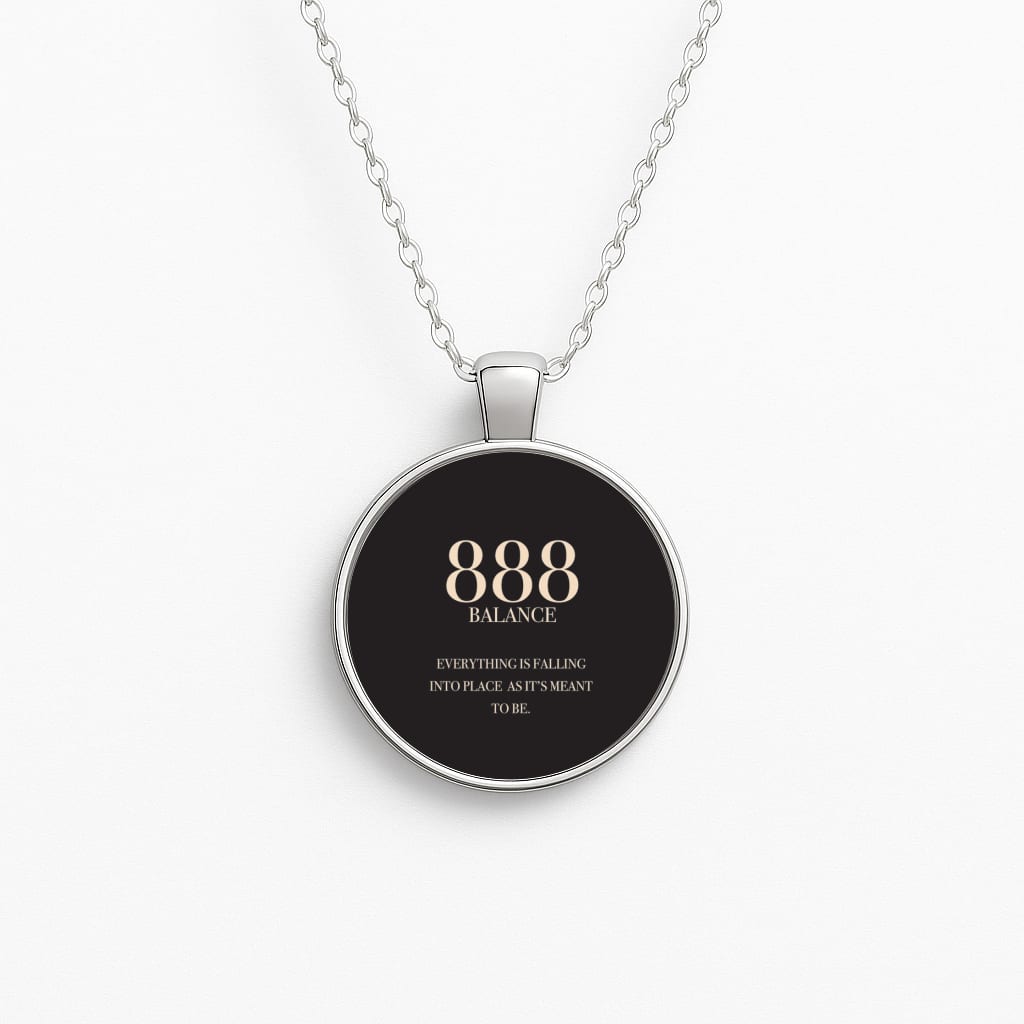 888 - Angel Numbers Circle Necklace
