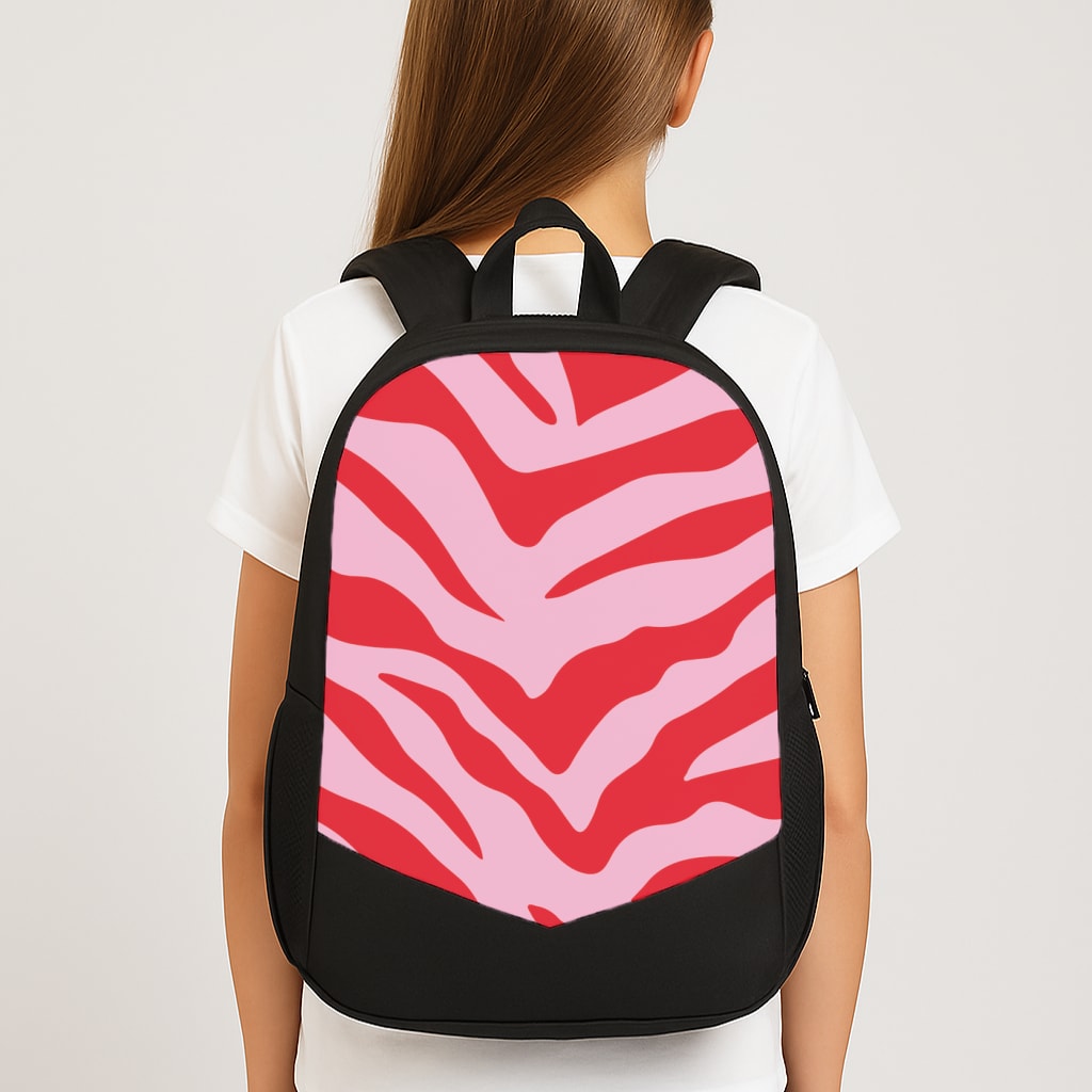 Pink Zebra - Animal Patterns Large School Bag