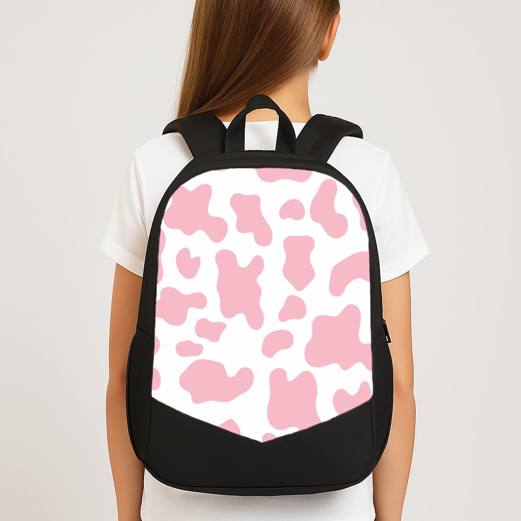 Pink Cow - Animal Patterns Large School Bag