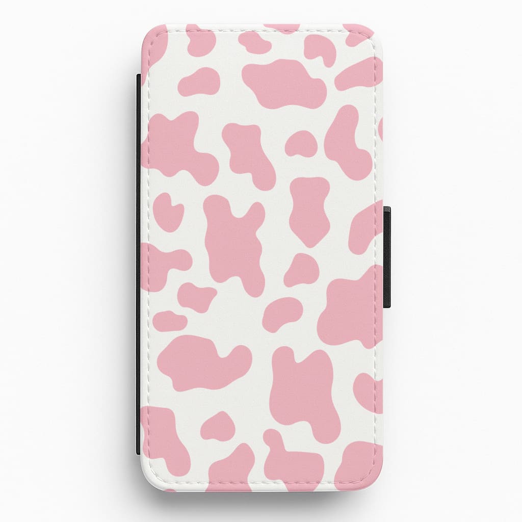 Pink Cow - Animal Patterns Flip / Wallet Phone Case