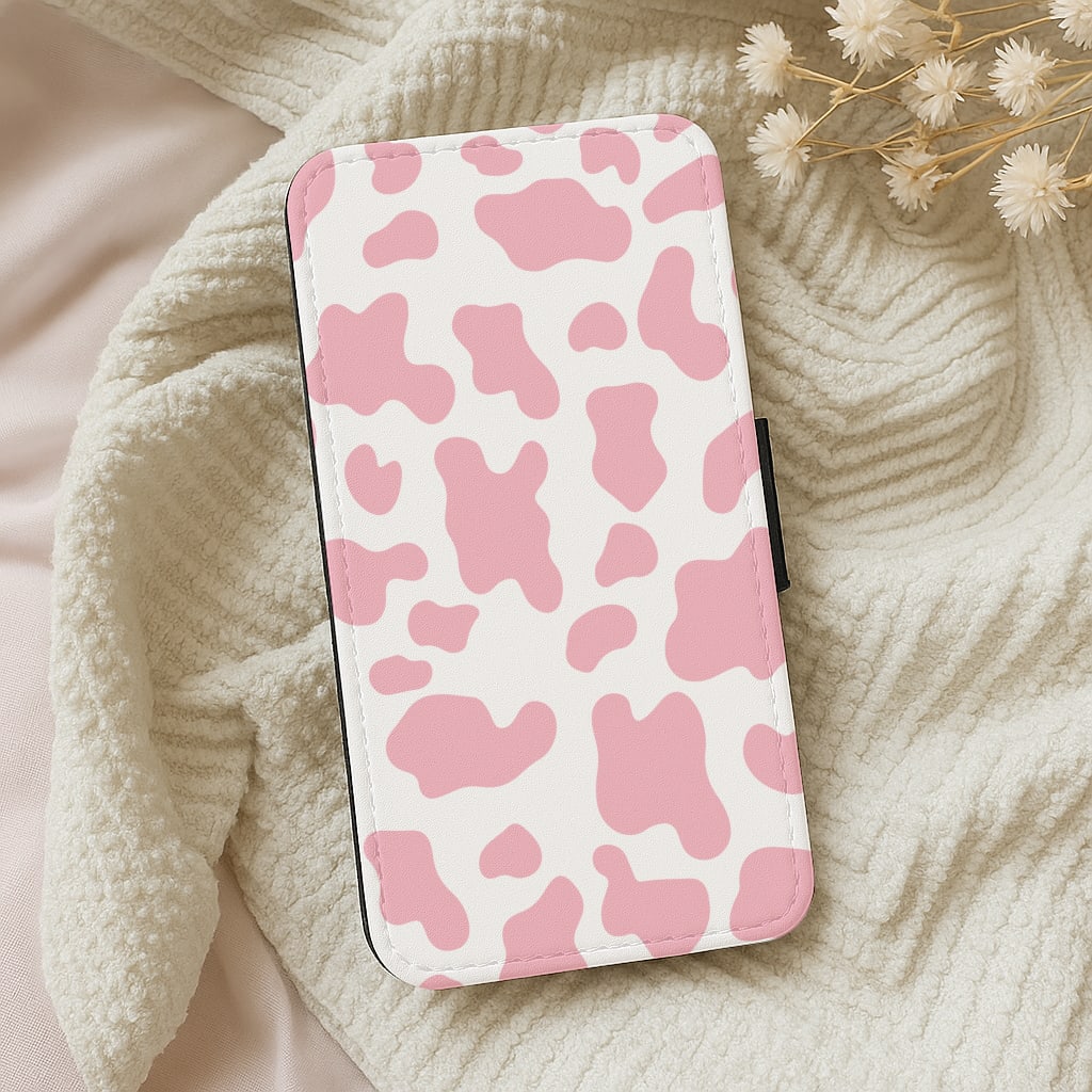 Pink Cow - Animal Patterns Wallet Phone Case