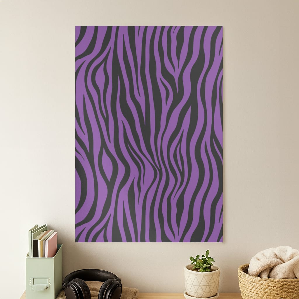 Purple Zebra - Animal Patterns Poster