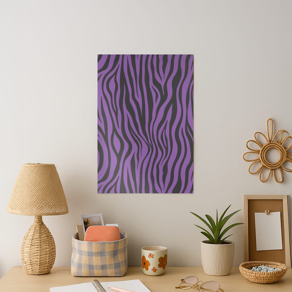 Purple Zebra - Animal Patterns Art Print