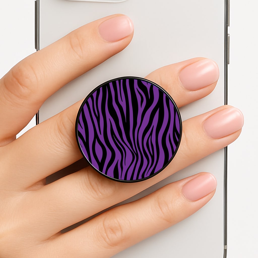 Purple Zebra - Animal Patterns Phone Grip