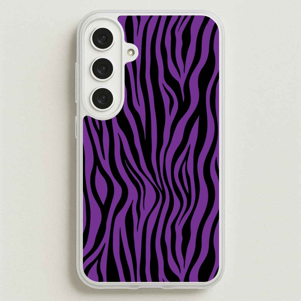 Purple Zebra - Animal Patterns Phone Case for Galaxy S25FE