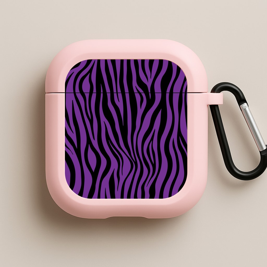 Purple Zebra - Animal Patterns Pink AirPods Case