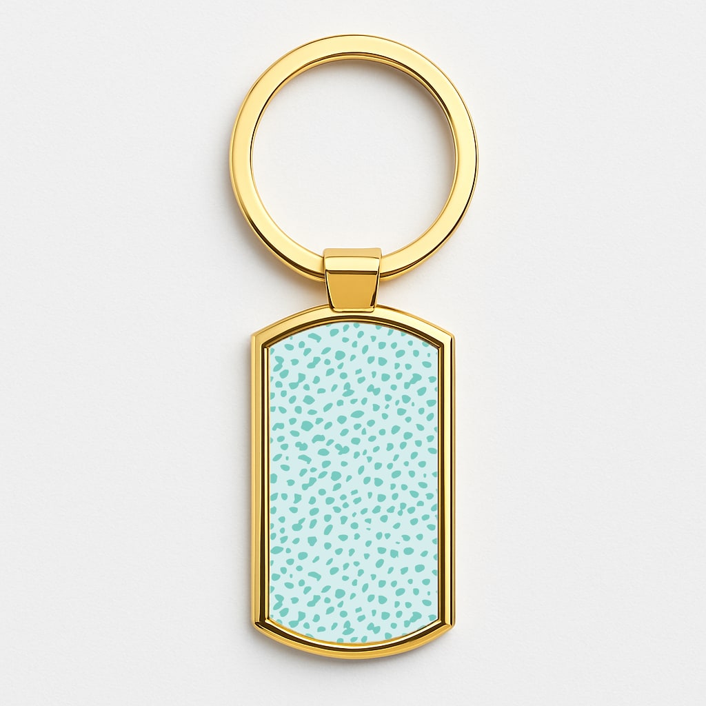 Cheetah - Animal Patterns Gold Keyring