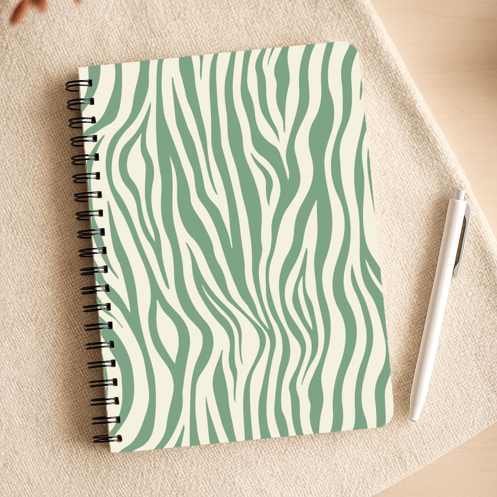 Green Zebra - Animal Patterns Notepad