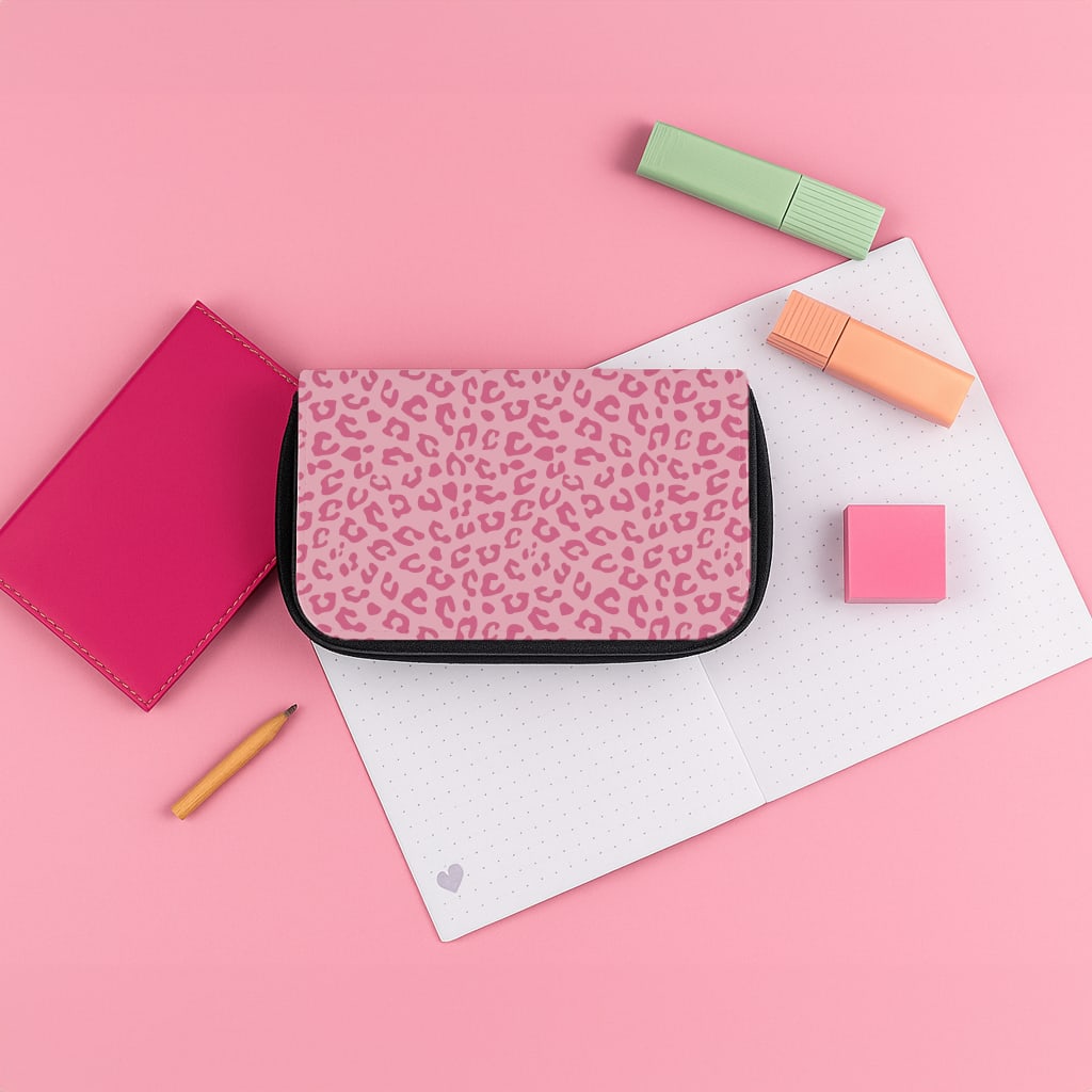 Pink Cheetah - Animal Patterns Pencil Case