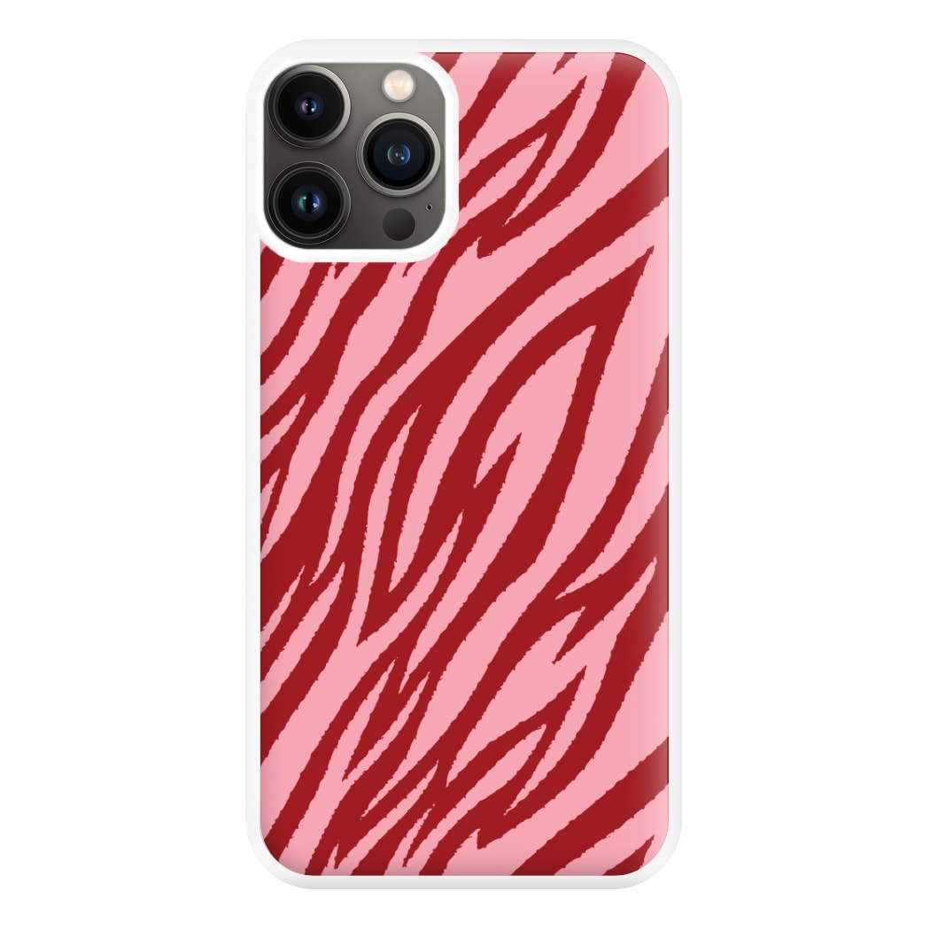 Red And Pink Tiger Print Phone Case for iPhone 11 Pro Max