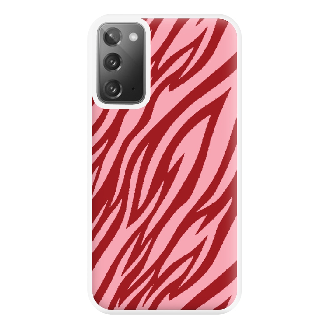 Red And Pink Tiger Print Phone Case for Galaxy Note 20 Ultra