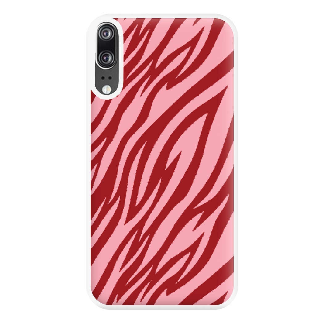 Red And Pink Tiger Print Phone Case for Huawei P20