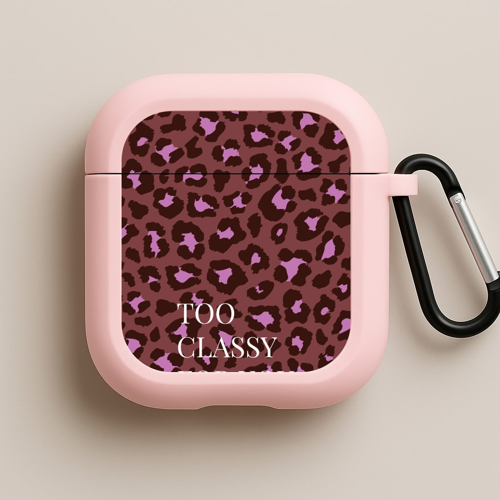 Too Classy Cheetah Print Pink AirPods Case