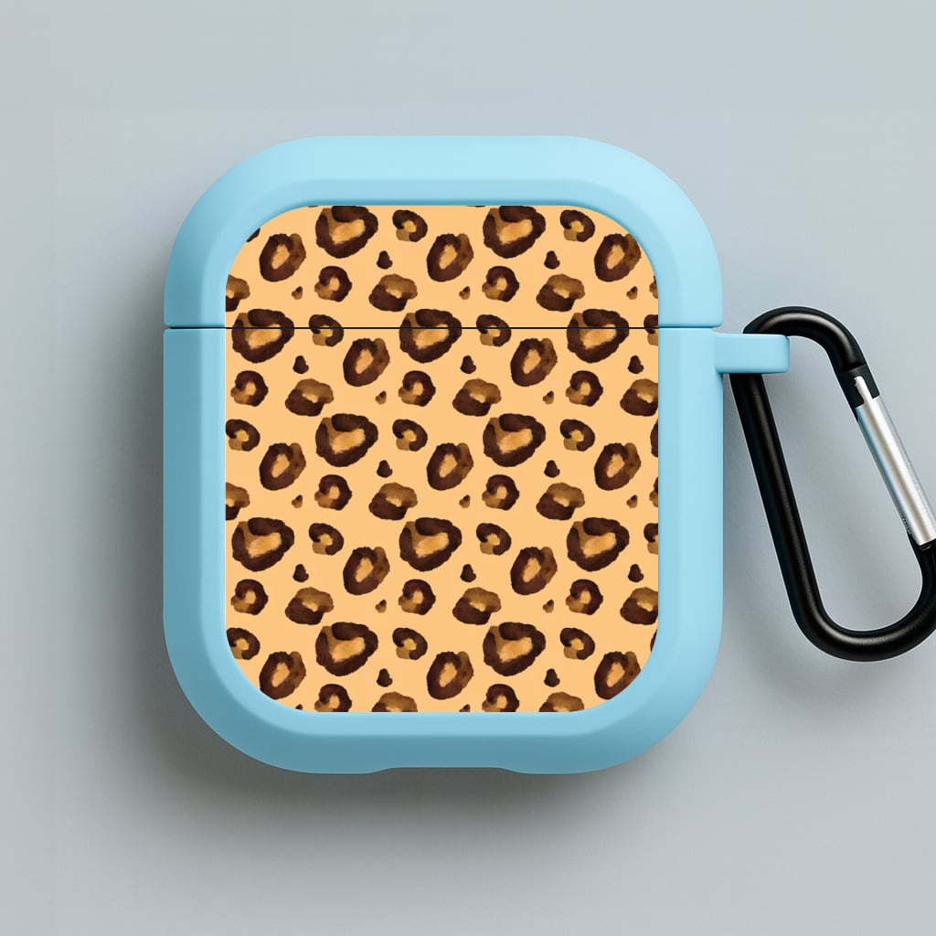Watercolour Cheetah Print Blue AirPods Case