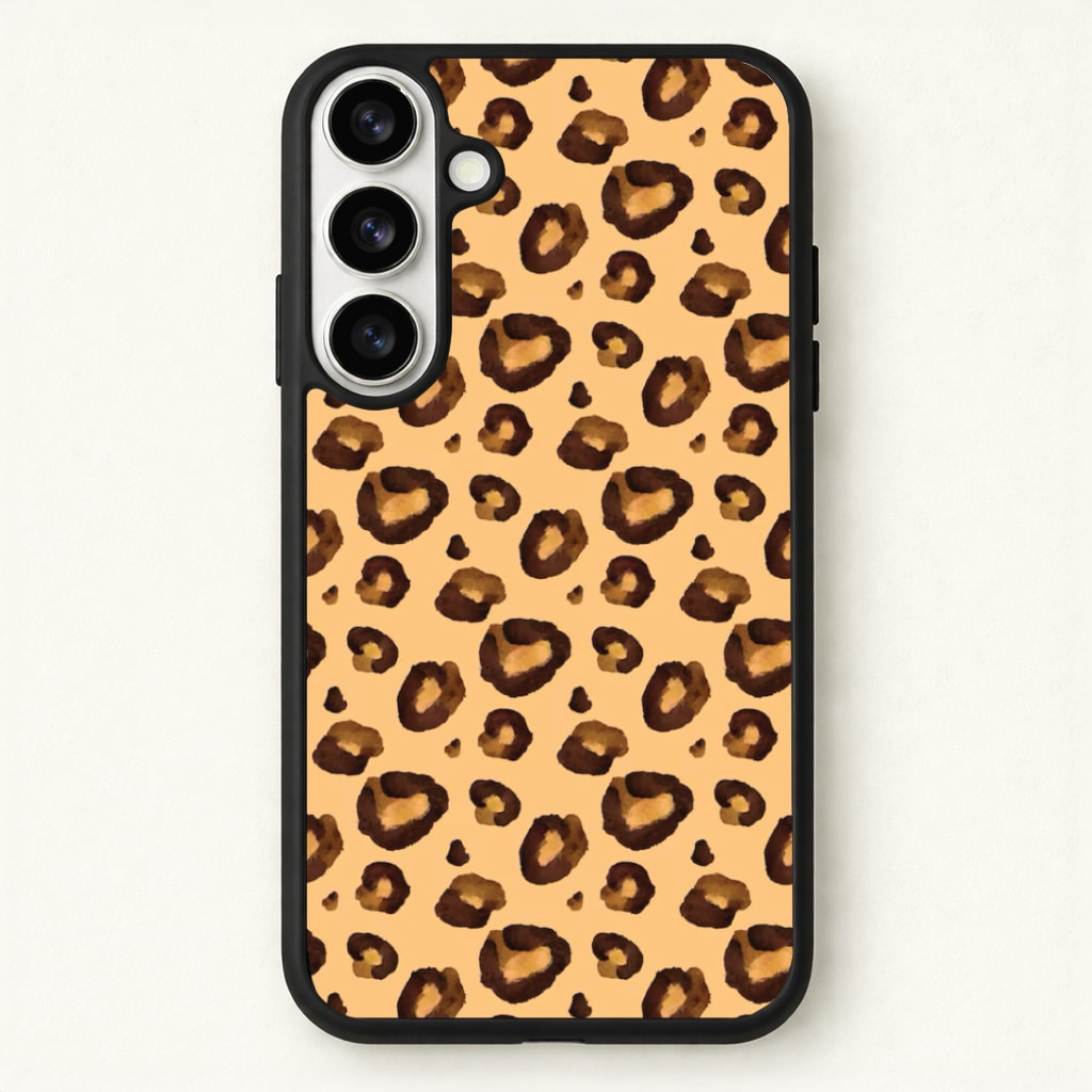 Watercolour Cheetah Print Phone Case for Galaxy S26