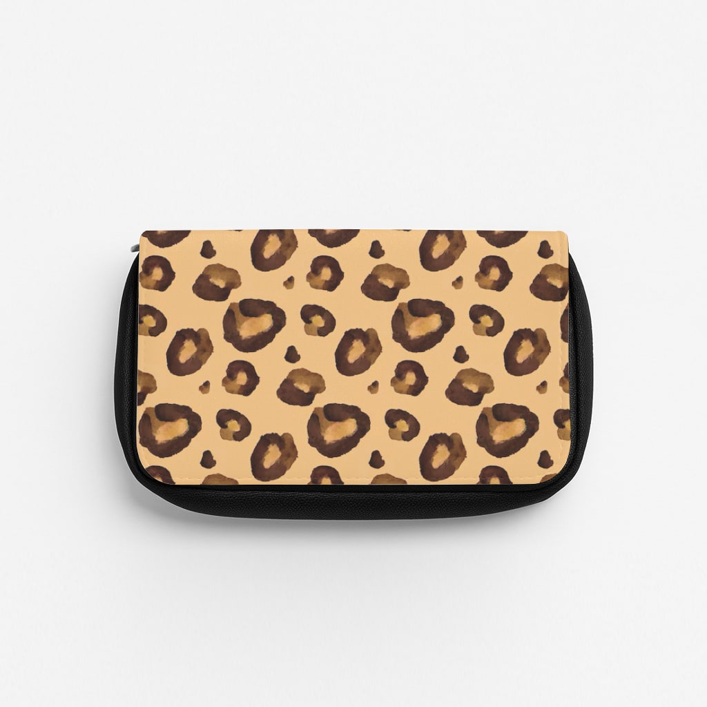 Watercolour Cheetah Print Pencil Case