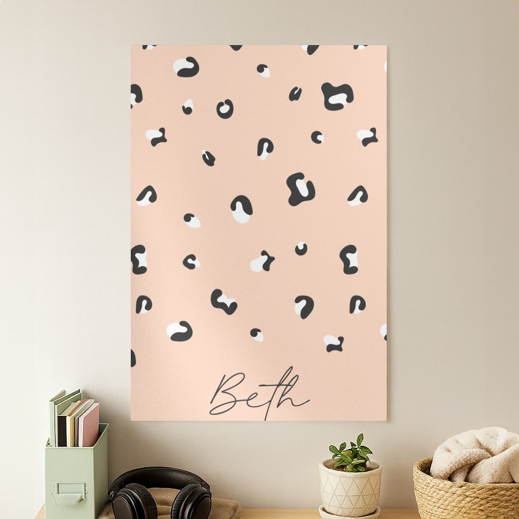 Personalised Name Cheetah Print Poster