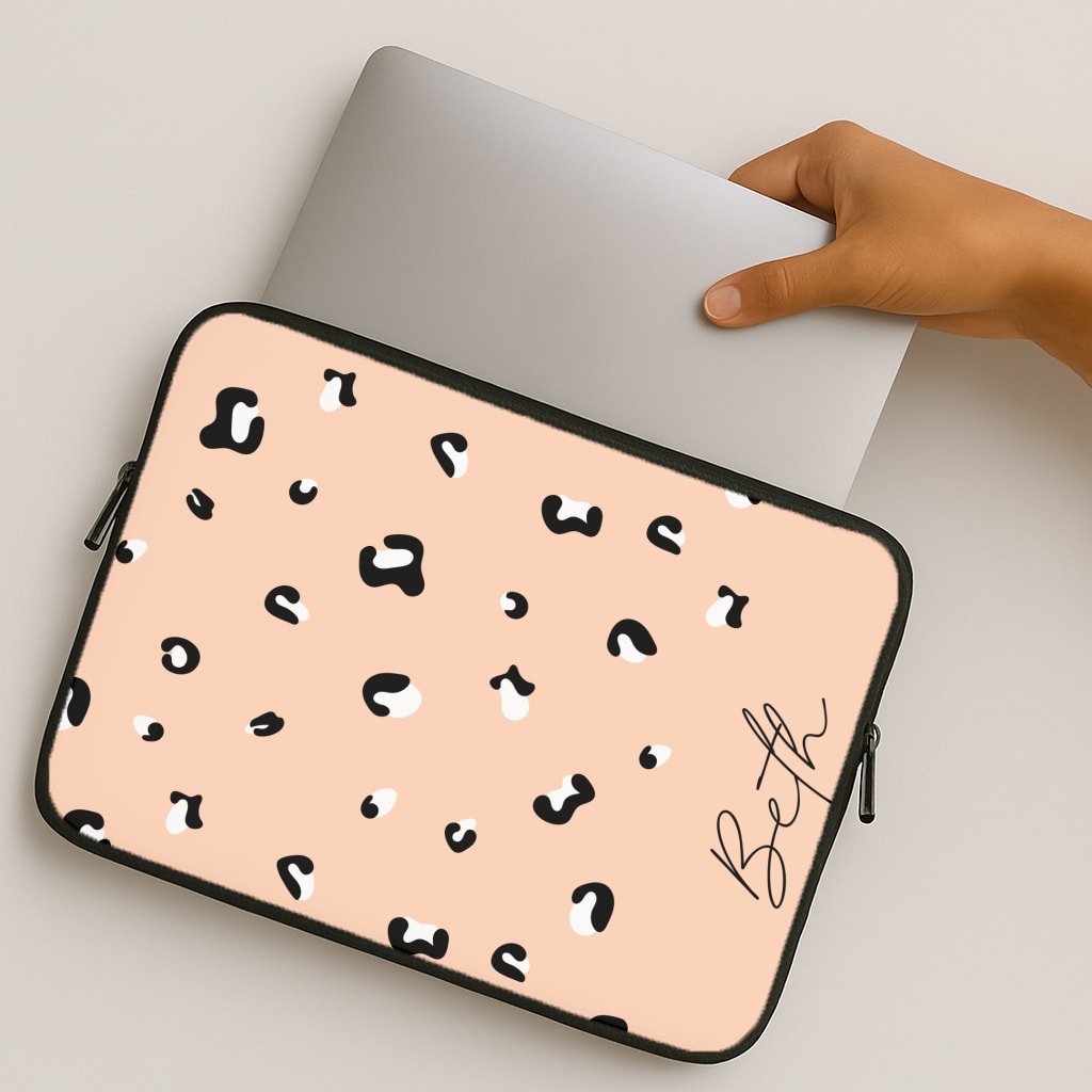 Personalised Name Cheetah Print MacBook Case