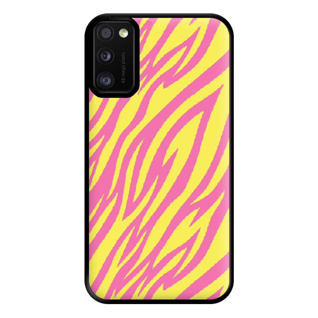 Neon Zebra Print Phone Case for Galaxy A41