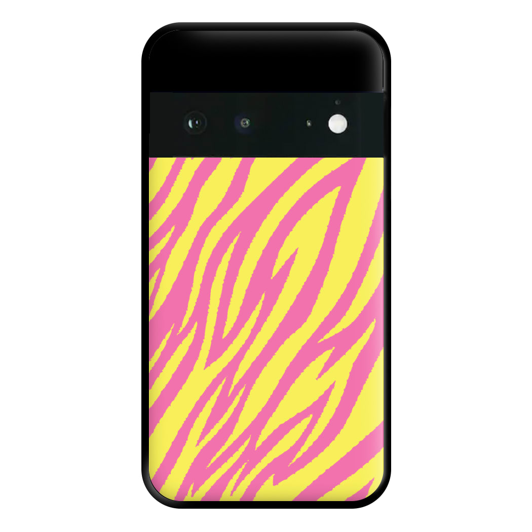 Neon Zebra Print Phone Case for Google Pixel 6a
