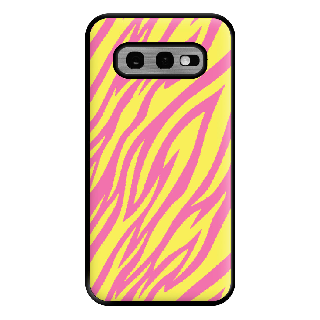 Neon Zebra Print Phone Case for Galaxy S10e