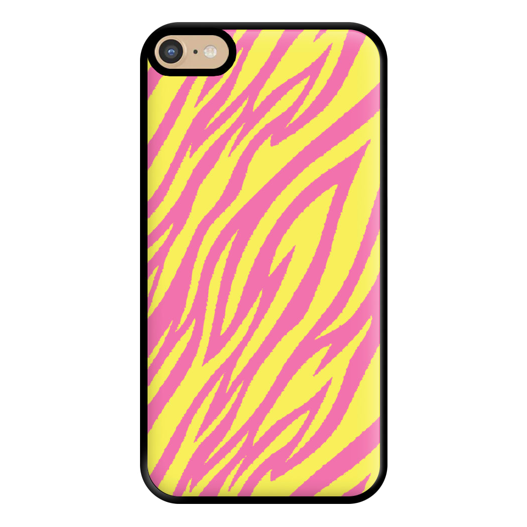 Neon Zebra Print Phone Case for iPhone 6 Plus / 7 Plus / 8 Plus