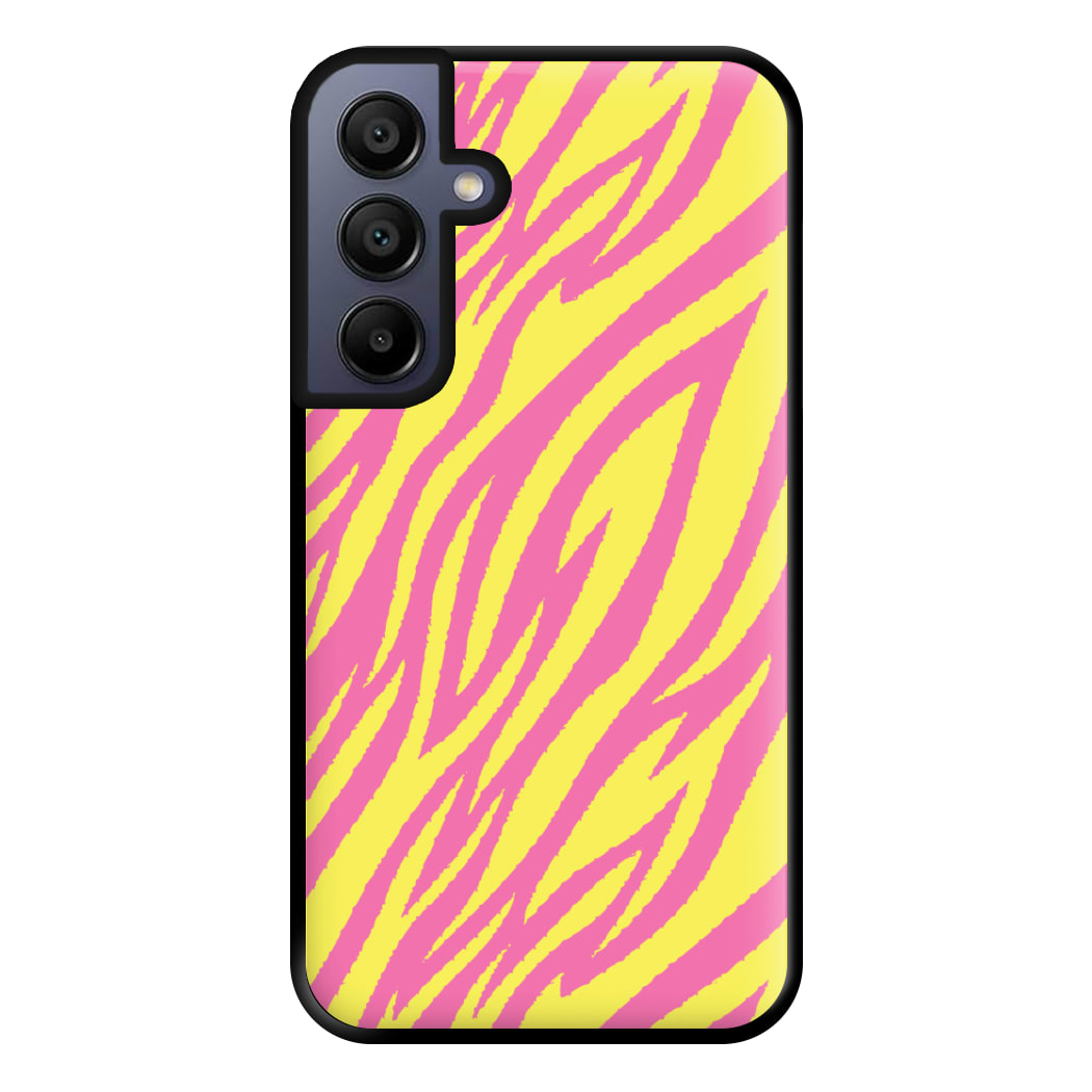 Neon Zebra Print Phone Case for Galaxy A16