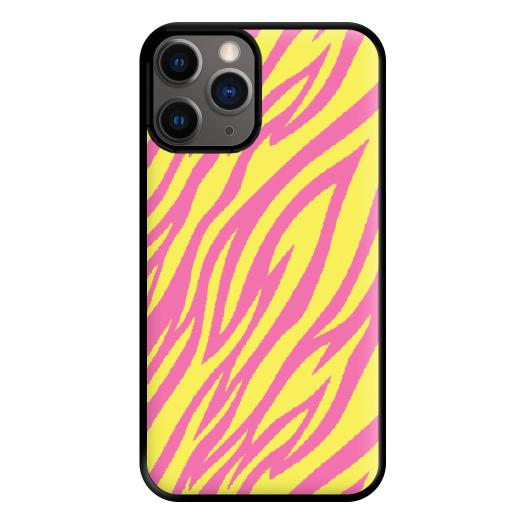 Neon Zebra Print Phone Case for iPhone 12 Pro Max