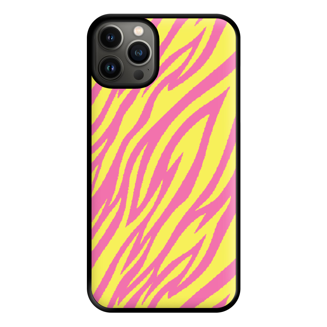 Neon Zebra Print Phone Case for iPhone 13