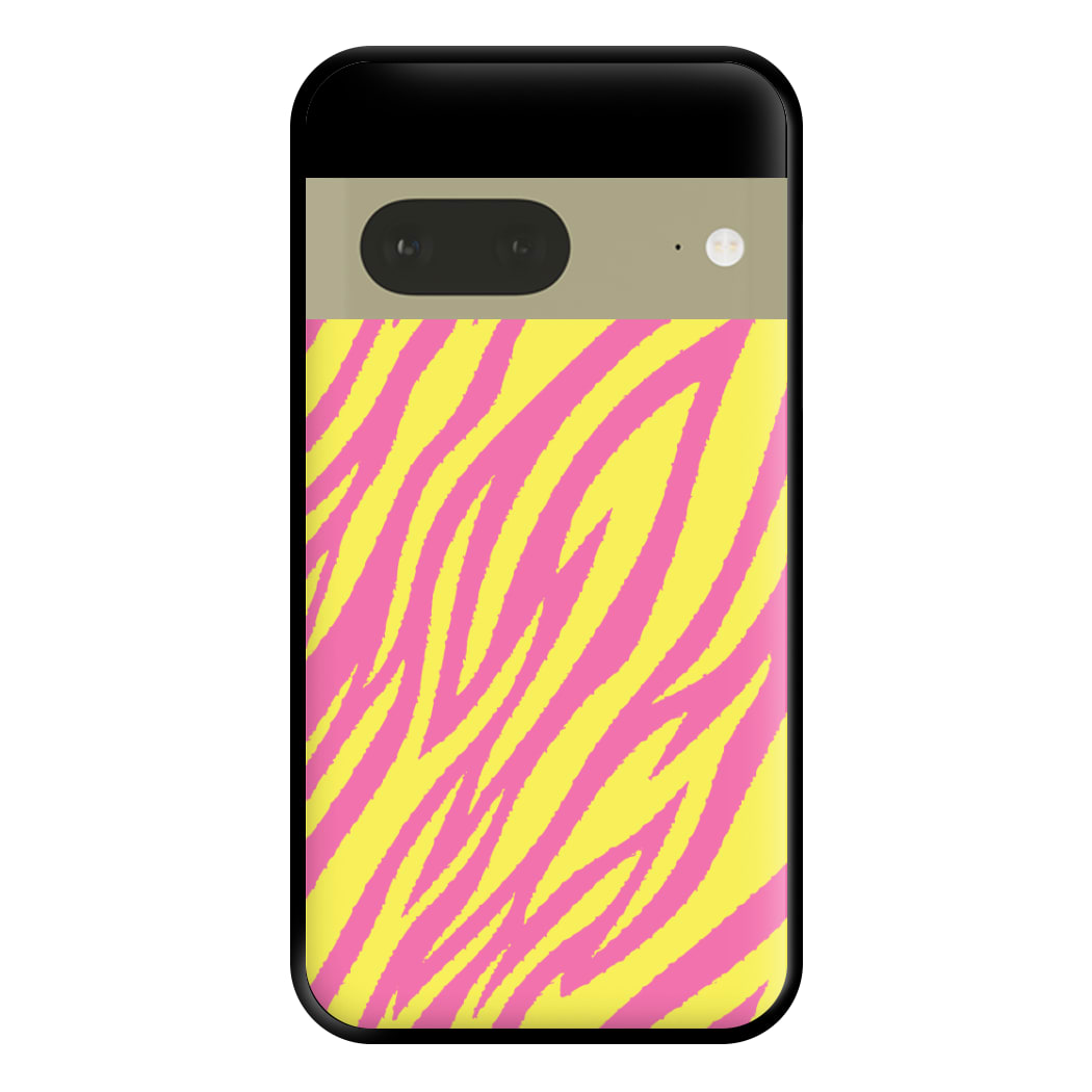 Neon Zebra Print Phone Case for Google Pixel 7a