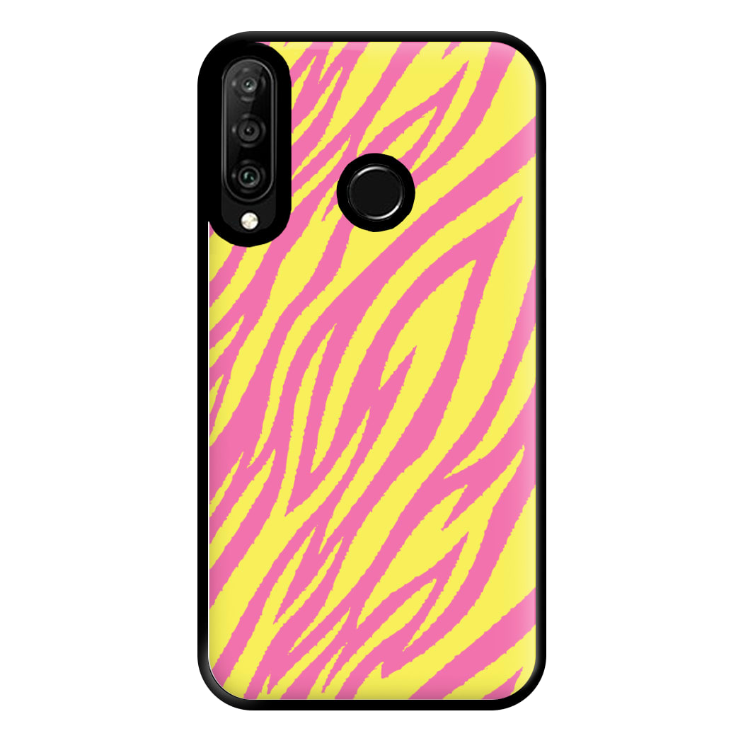 Neon Zebra Print Phone Case for Huawei P30 Lite