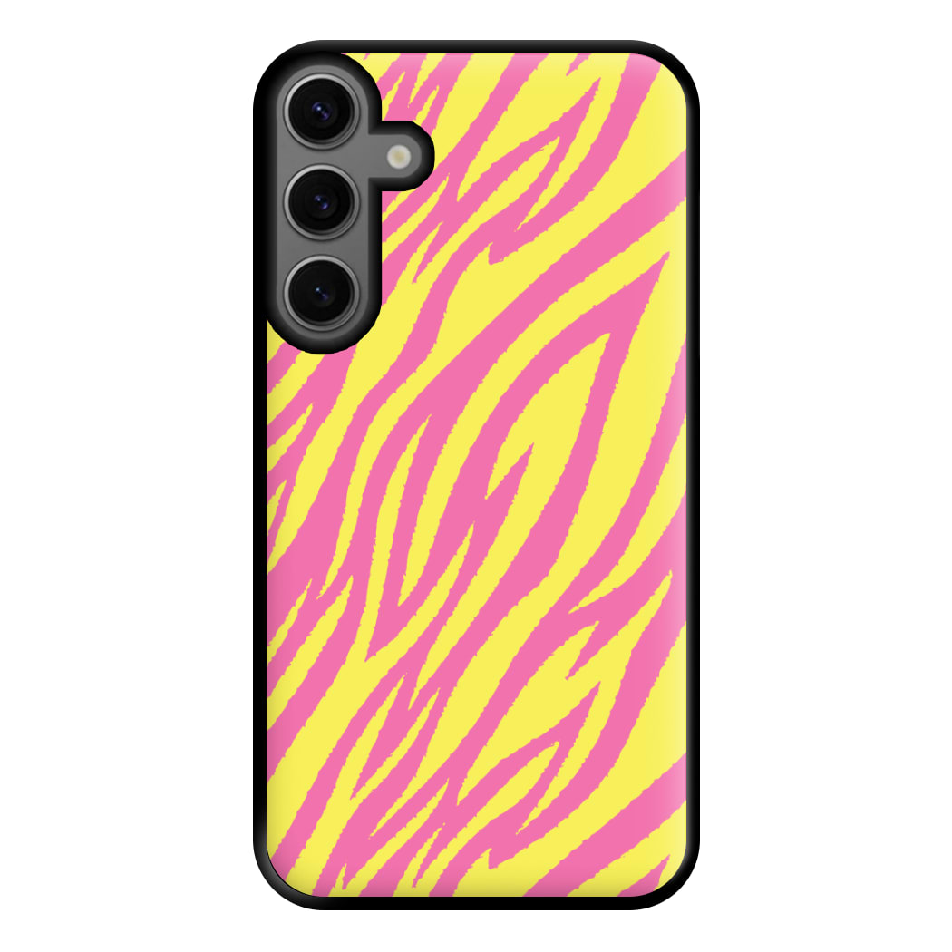 Neon Zebra Print Phone Case for Galaxy S23FE