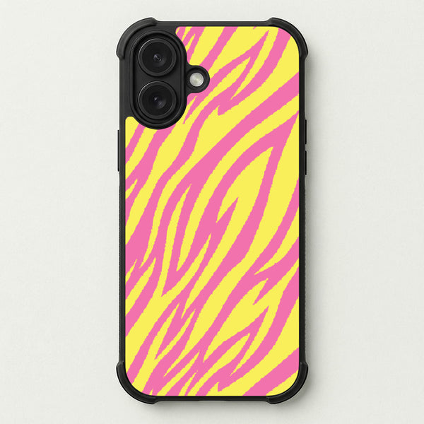Neon Zebra Print Phone Case — Bumper case