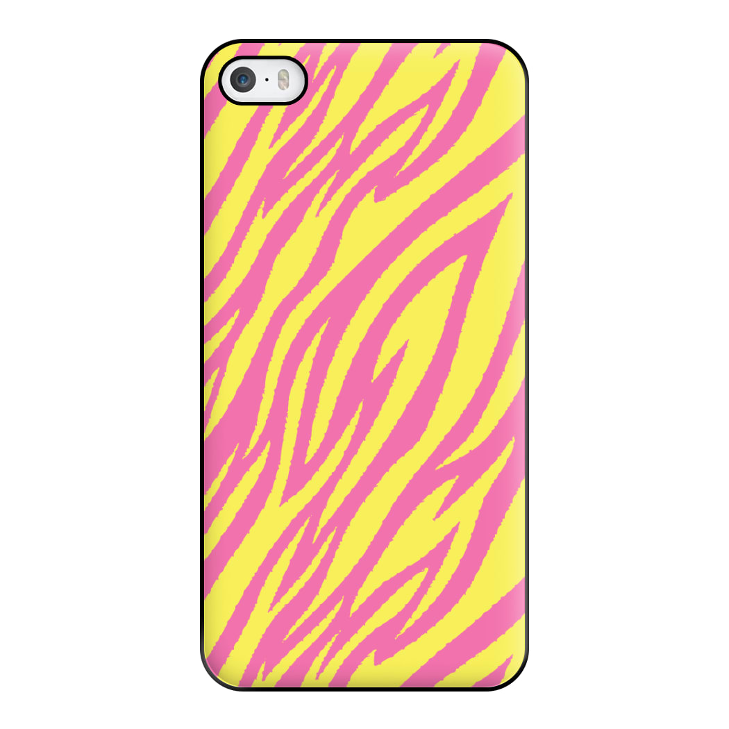 Neon Zebra Print Phone Case for iPhone 5 / 5s / SE 2016