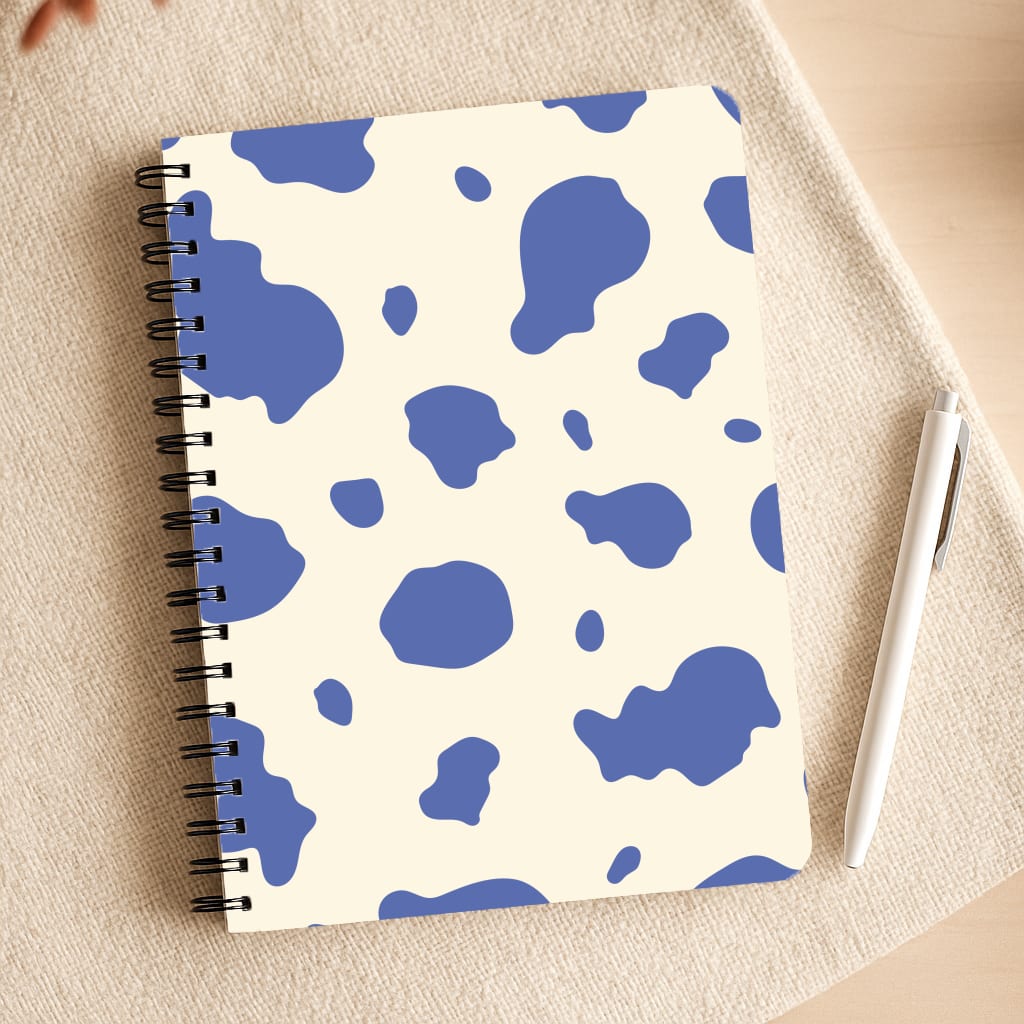 Blue Cow Print Notepad