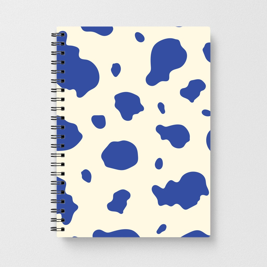 Blue Cow Print Notebook