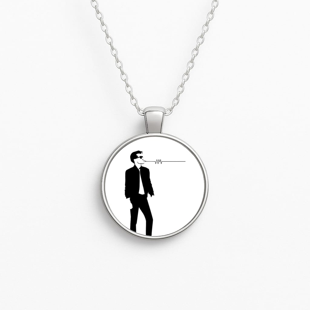 A Monkeys Silhouette Circle Necklace