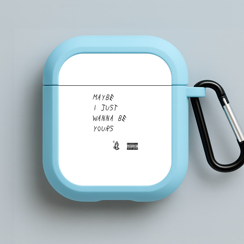 Maybe I Just Wanna Be Yours Blue AirPods Case