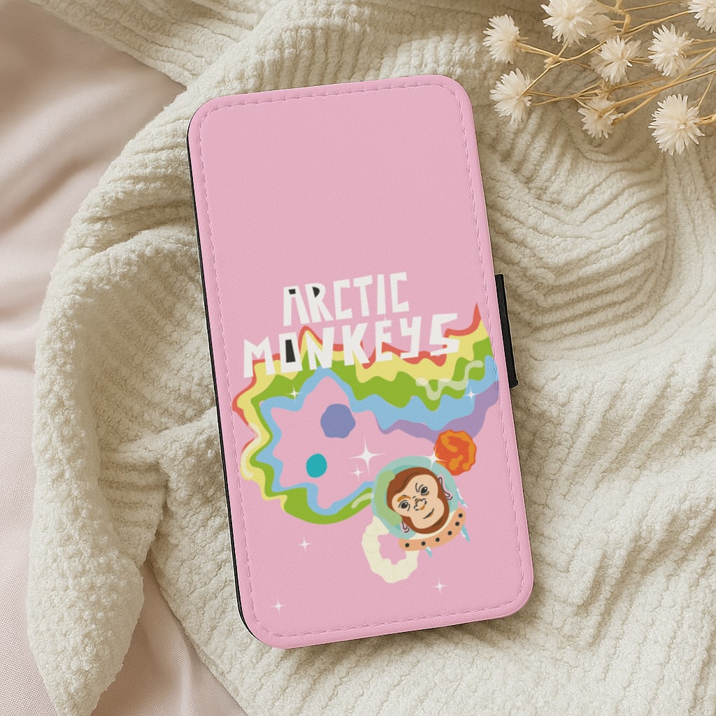 A Monkeys - Pink Wallet Phone Case