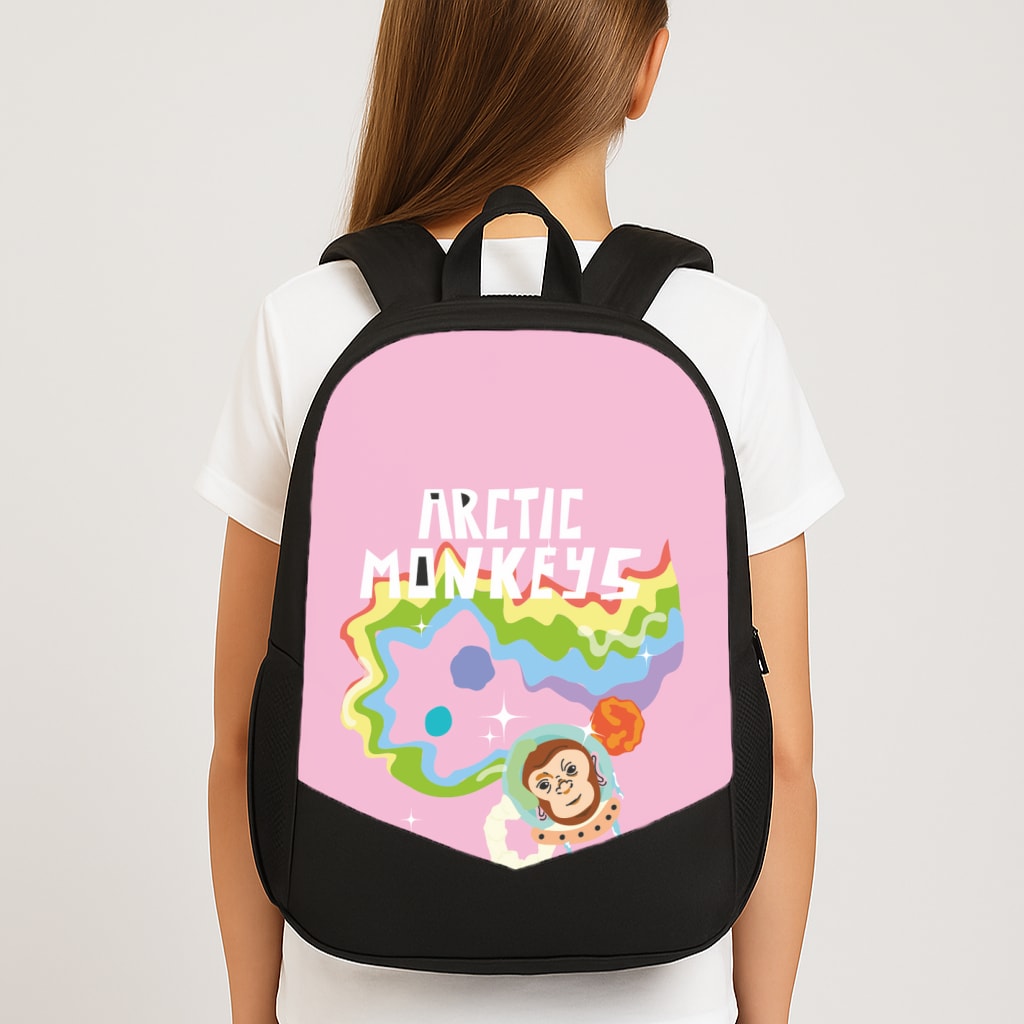 A Monkeys - Pink School Bag
