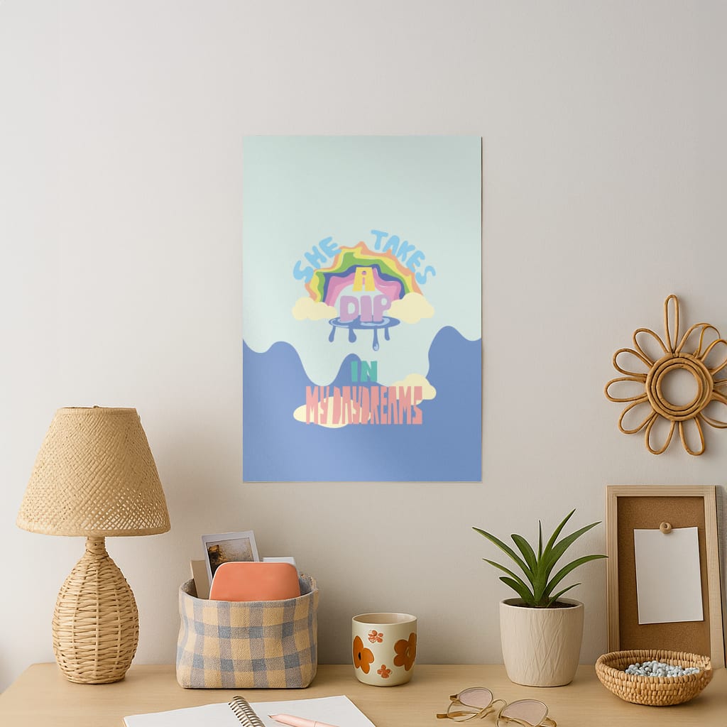 She takes a dip in my daydreams Art Print