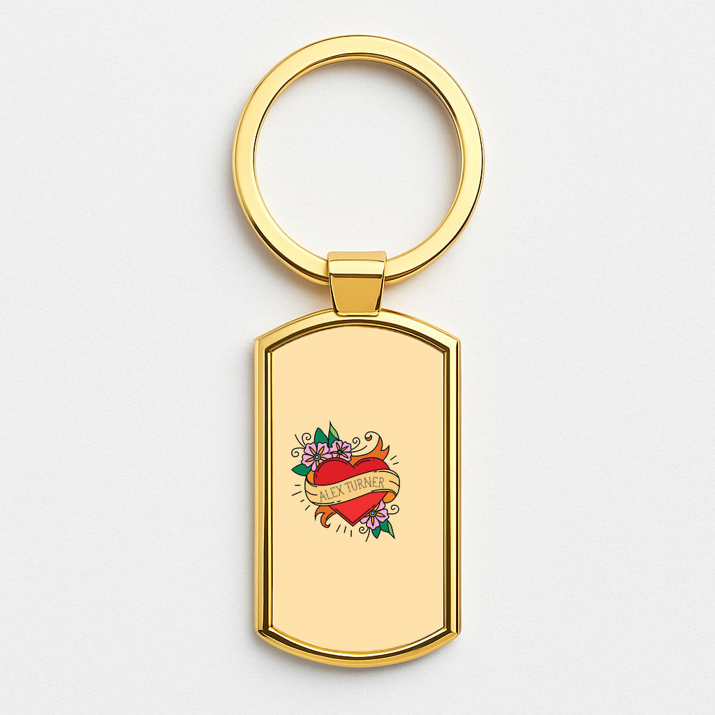 I love Alex Turner Gold Keyring