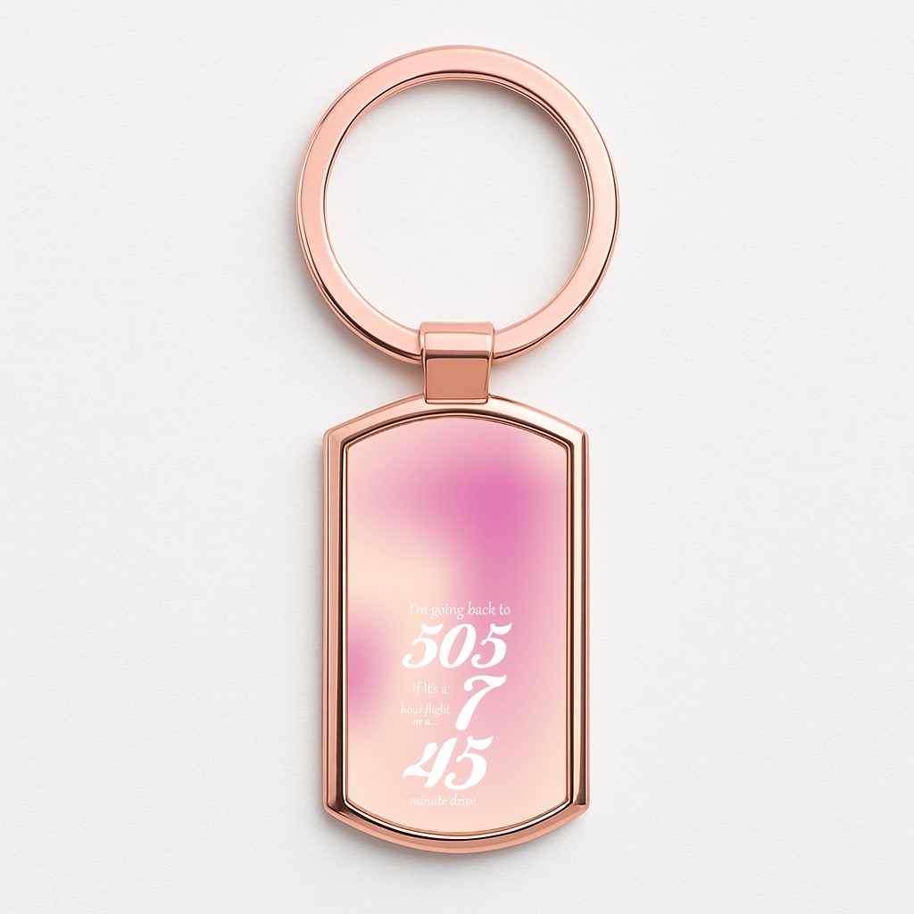 I'm Going Back To 505 - Arctic Monkeys Rose Gold Keyring